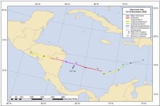Hurricane Iota Track
