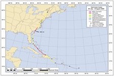 Hurricane Isaias Track