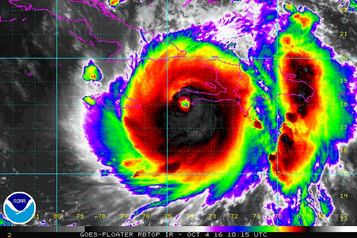 Hurricane Matthew satellite picture