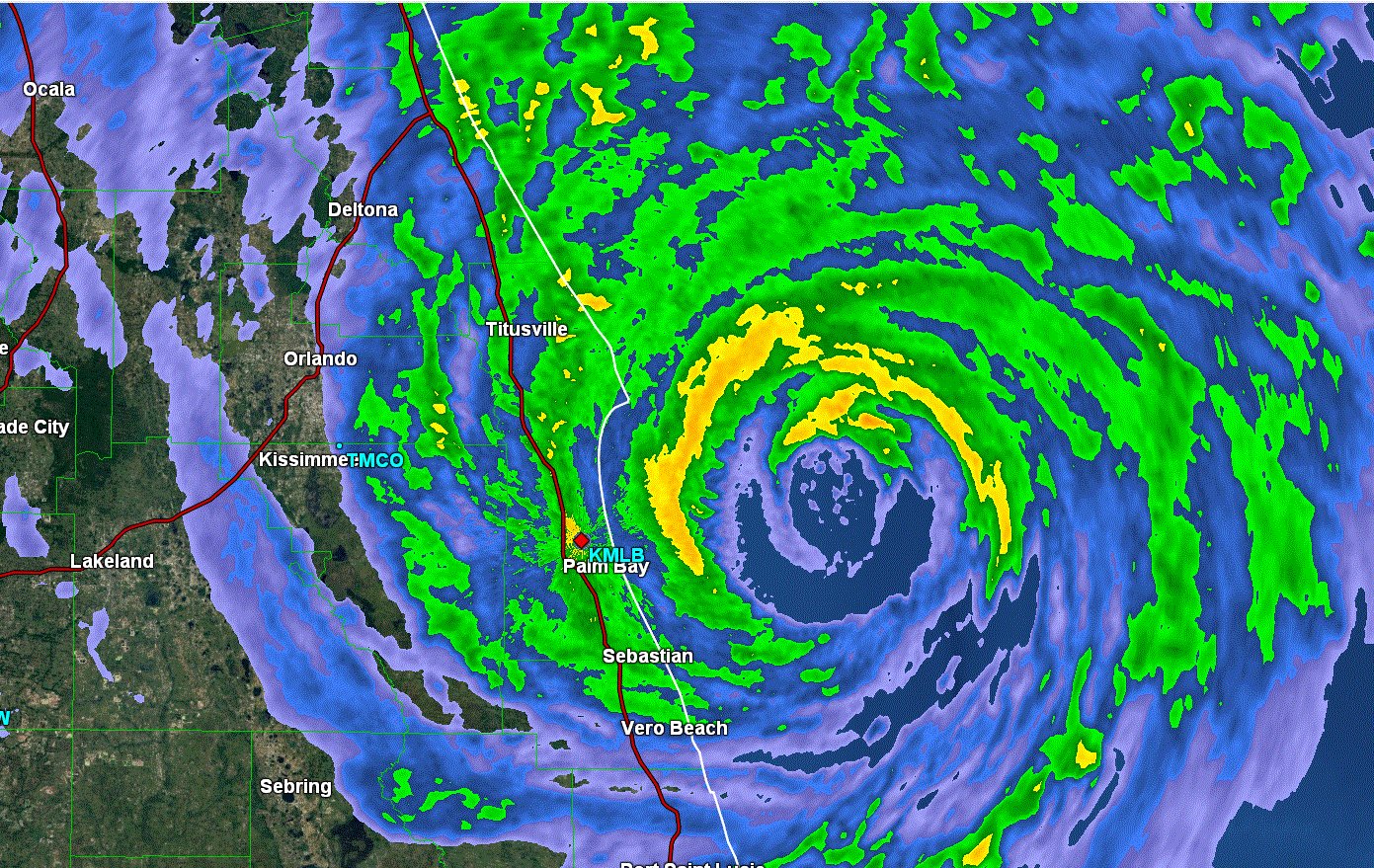 Hurricane Matthew radar image