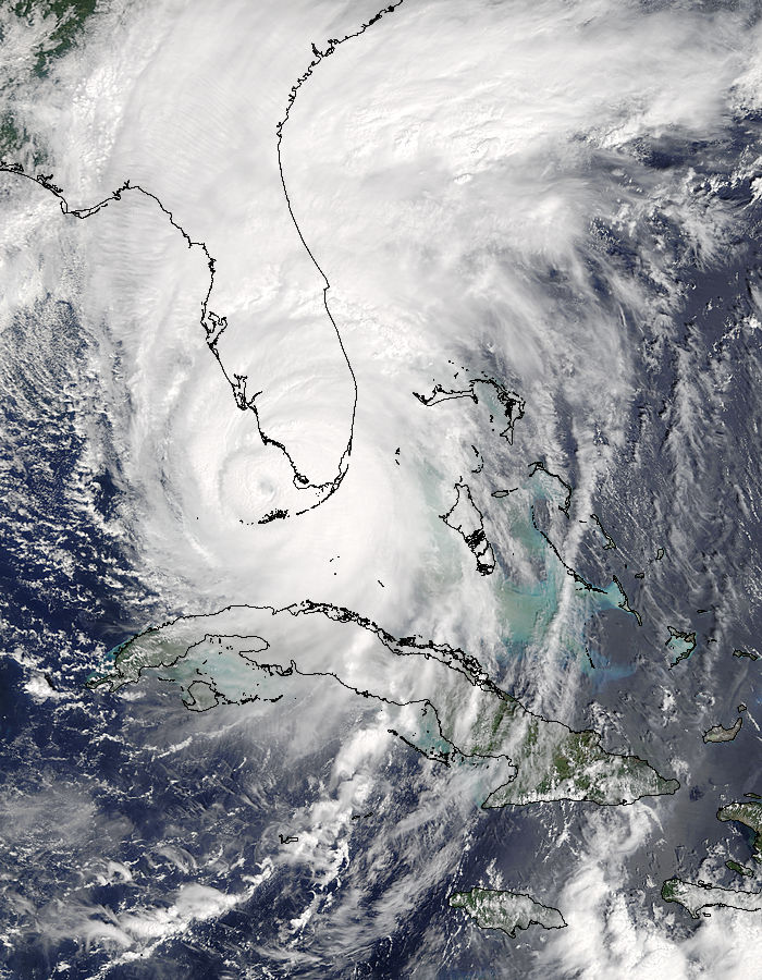 Hurricane Irma satellite image over Florida
