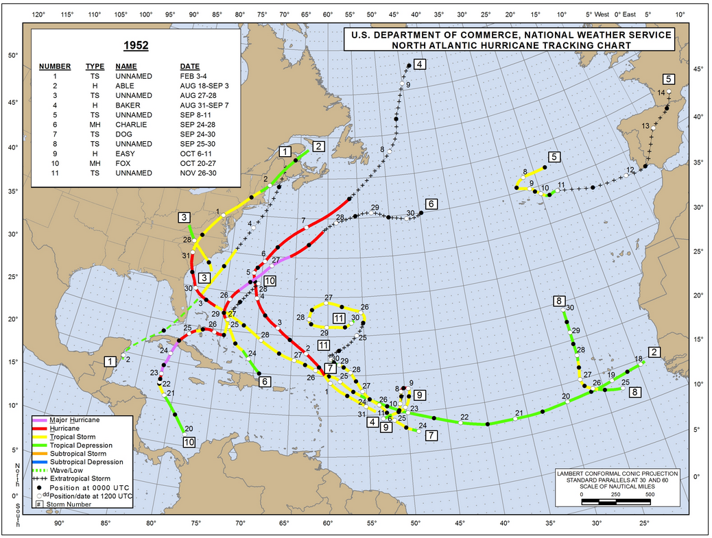Hurricane Tracks 1851-2018